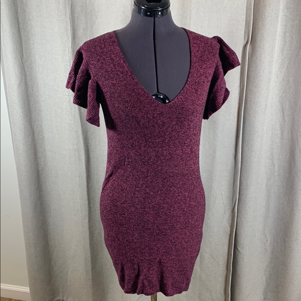 Express Burgundy Mini Dress